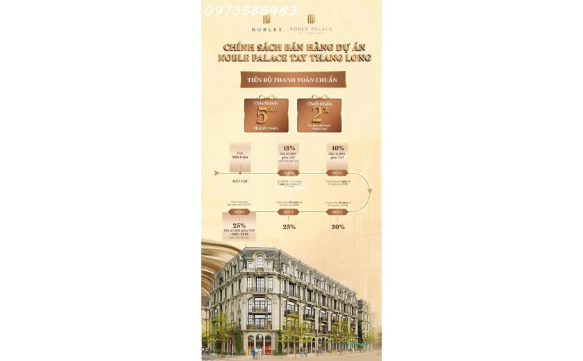 Nhà phố Hà Nội - Noble Palace Tây Thăng Long - 0973586483